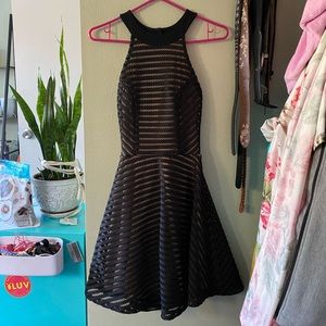 Black and Nude open back dress